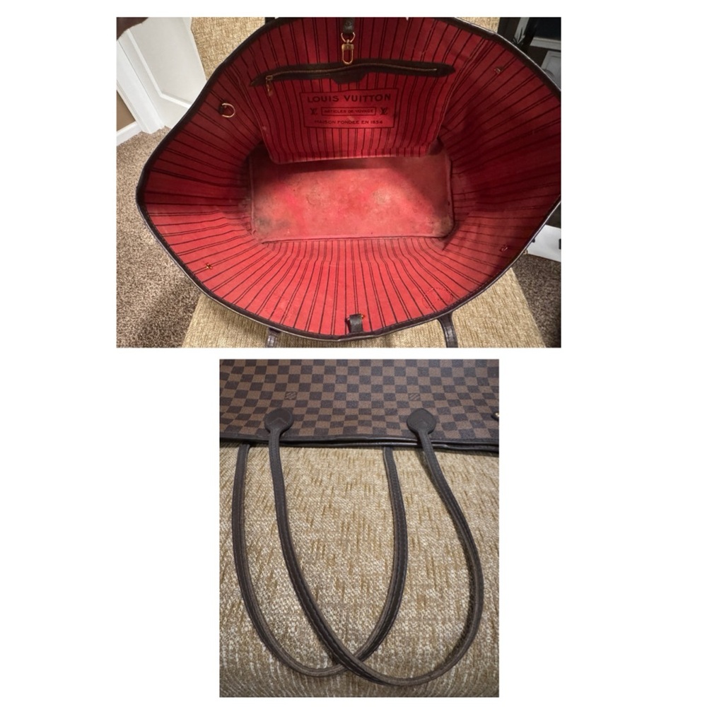 ⭐️ AUTHENTIC LV LOUIS VUITTON NEVERFULL GM DAMIER EBENE SHOULDER BAG ⭐️ - Picture 10 of 13